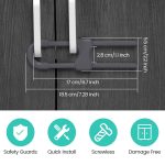 10 Pieces Cabinet Locks for Babies, U-Shaped Proofing Drawers Safety Child Locks Adjustable, Easy to Use Childproof Latch for Knob Handle on Kitchen Door Storage Cupboard Closet Dresser (White) - Image 3